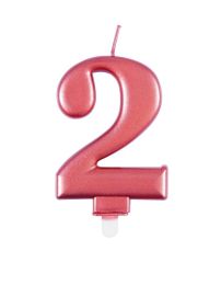 Numeral 2 Rose Gold Metallic Candle (Box of 6)