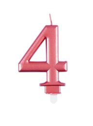 Numeral 4 Rose Gold Metallic Candle (Box of 6)
