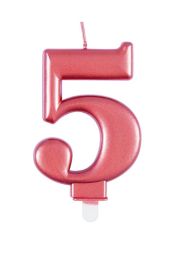 Numeral 5 Rose Gold Metallic Candle (Box of 6)