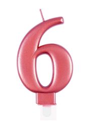 Numeral 6 Rose Gold Metallic Candle (Box of 6)