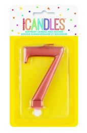 Numeral 7 Rose Gold Metallic Candle (Box of 6)