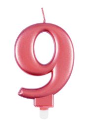 Numeral 9 Rose Gold Metallic Candle (Box of 6)