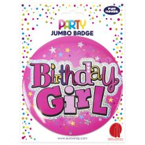 Birthday Girl Giant Badge 6ct