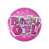 Birthday Girl Giant Badge 6ct