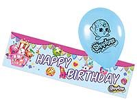 Shopkins Balloons (5ct.) &amp; Banner (12.5 x 365cm)