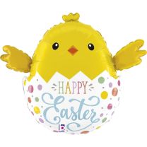 Easter Egg Chick 24" Supershape Foil Balloon