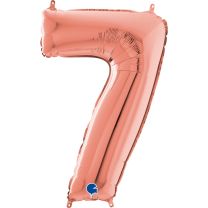 26" Rose Gold No. 7 - Unpackaged Number Foil Balloon