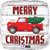 Merry Christmas Truck 18" Foil Balloon