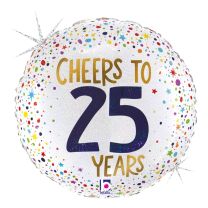 Cheers To 25 Years - Age 25 - 18" Foil Balloon