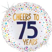Cheers To 75 Years 18" Foil Balloon