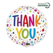 Thank You Colorful Confetti - 18" Foil Balloon