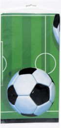 3-D Soccer Plastic Tablecover 54 x 84 inch