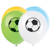 3-D Soccer 12'' Balloons Printed 1 Side 8 CT.