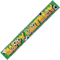 3-D Soccer Foil Birthday Banner 12ft