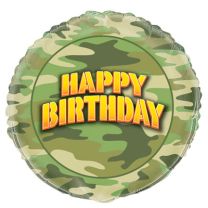 Camo 18'' Foil Balloon PKGD