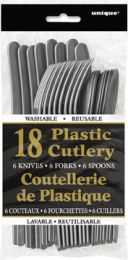 Silver Plastic Cutlery Assorted - 18 CT.