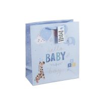 Hello Baby Boy Medium Gift Bags 6ct