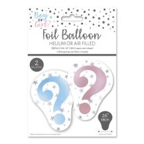 Gender Reveal Blue & Pink 2ct - 26" Foil Balloons