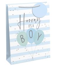 Hooray Baby Boy Large Gift Bags 6ct