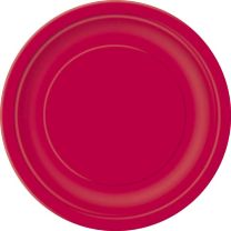 Ruby Red 9'' Round Plates 16 CT.