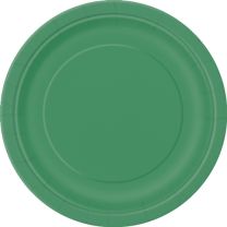 Emerald Green 9'' Round Plates 16 CT.