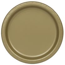 Gold 9'' Round Plates 16 CT.