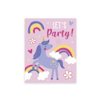 Unicorn Party Invitations & Envelopes 20ct