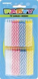 Spiral Birthday Candles 72Ct
