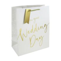 Wedding Day Script Large Gift Bag 6ct