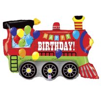Birthday Party Train 37" Foil Balloon