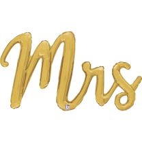 Mrs (Script) 39" Air-Fill Foil Balloon