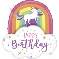 Unicorn Rainbow Birthday 35" Foil Balloon