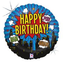 Super Hero Birthday 18" Foil Balloon