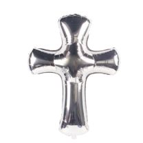 Silver Cross 30" Foil Balloon Unpackaged