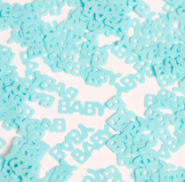 Table Confetti Blue Text BABY - 14 Grams