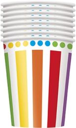 Rainbow Birthday 9oz Cups 8CT
