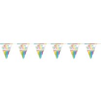 Rainbow Birthday Flag Banner 12FT