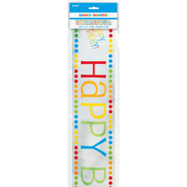 Rainbow Birthday Party Foil Banner 12ft