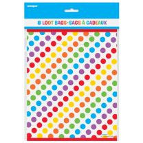 Rainbow Birthday Loot Bags 8CT