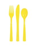 Yellow Assorted Cutlery 18ct 