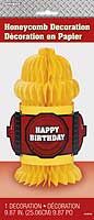 Honeycomb Centerpiece 10"H - Fire Truck