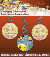 Emoji Hanging Swirl Decorations 26" L - 3ct.