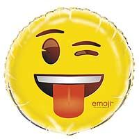 18" Foil Balloon Emoji Wink 