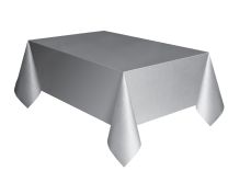 Silver Plastic Tablecover 54