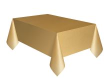Gold Plastic Tablecover 54