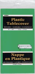 Emerald Green Plastic Tablecovers 54"x108"