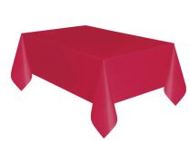 Ruby Red Plastic Tablecover