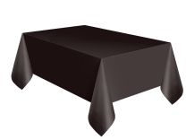 Midnight Black Plastic Tablecover 54