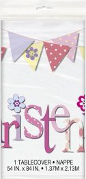 Christening Pink Tablecover 1ct