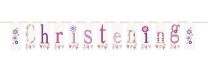 Christening Pink Flag Banner 5.75Ft